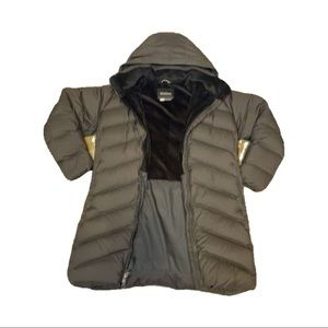 Marmot youth puffer long coat size large with hood